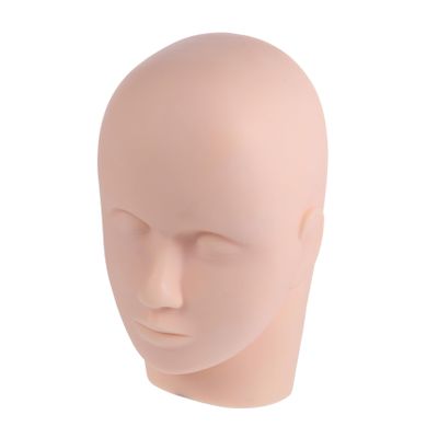 Silicone Eyelash Extension Practice Head for Makeup Practice, Khaki