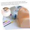 Silicone Eyelash Extension Practice Head for Makeup Practice, Khaki view 3