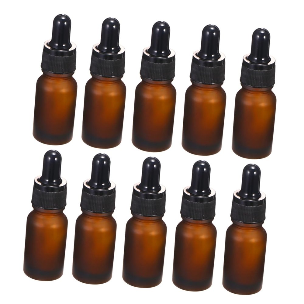 DOITOOL 2 mL Brown Glass Dropper Bottles, 10-Pack