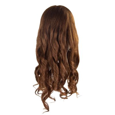 Training Mannequin Head, 60% Human Hair, 40% Synthetic Fibers, Brown