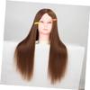 Training Mannequin Head, 60% Human Hair, 40% Synthetic Fibers, Brown view 4