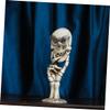 Halloween Party Skull Cosmetic Mirror, White Resin Tabletop Mirror view 2