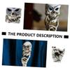 Halloween Party Skull Cosmetic Mirror, White Resin Tabletop Mirror view 3