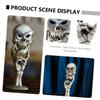 Halloween Party Skull Cosmetic Mirror, White Resin Tabletop Mirror view 4