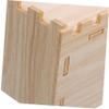 DOITOOL Wooden Double-Story Hamster House with Ramp and Hideout view 2