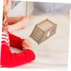 DOITOOL Wooden Double-Story Hamster House with Ramp and Hideout view 3