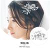 DOITOOL Rhinestone Flower Hair Comb for Brides view 4