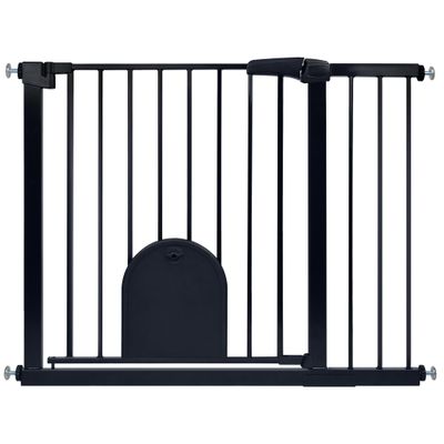 HENGMEI No-Drill Pet Gate, Black, 95–105 cm