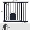 HENGMEI No-Drill Pet Gate, Black, 95–105 cm view 2