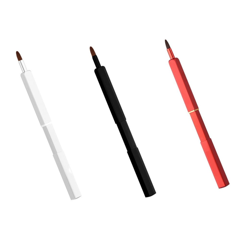 DOITOOL 3-Piece Portable Retractable Lip and Eyeshadow Applicator Set