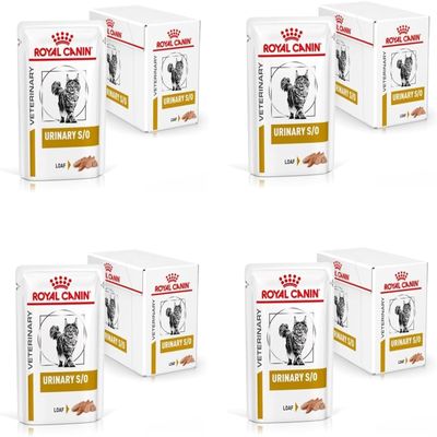 Royal Canin Veterinary Urinary S/O Mousse for Cats | 4-Pack | 4 x 12 x 85 g | Dietetic Complete Food | Supports Struvite Stone Dissolution and Reduction