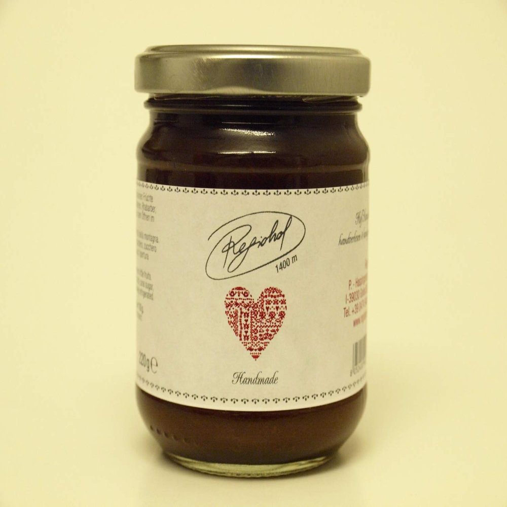 "Herzl" Berg Strawberry and Rhubarb Extra Jam, 220 g, Regiohof