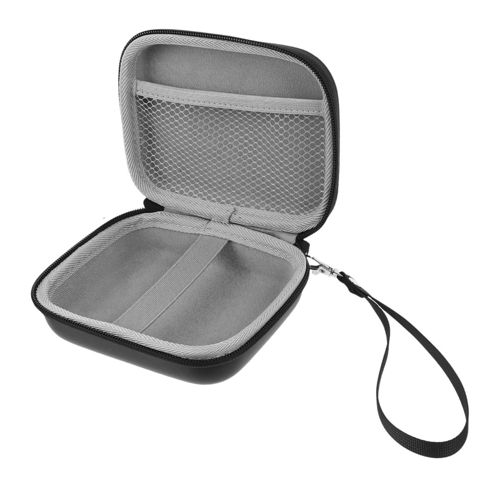 Black PU Electronics Cable Organizer Case with Lining