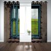 3D Retro Window Grass Blackout Curtains, 150 x 166 cm view 3