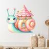 GRAZDesign Cute Snail Wall Decal for Girls' Room – Self-Adhesive Wall Sticker – 51 x 50 cm view 1