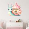 GRAZDesign Cute Snail Wall Decal for Girls' Room – Self-Adhesive Wall Sticker – 51 x 50 cm view 3