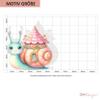 GRAZDesign Cute Snail Wall Decal for Girls' Room – Self-Adhesive Wall Sticker – 51 x 50 cm view 4