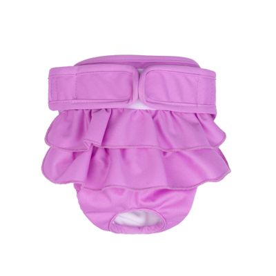 BePetMia Washable Dog Diapers, Reusable Dog Diapers, Eco-Friendly Dog Hygiene Underwear (M: 40-50cm, Purple)