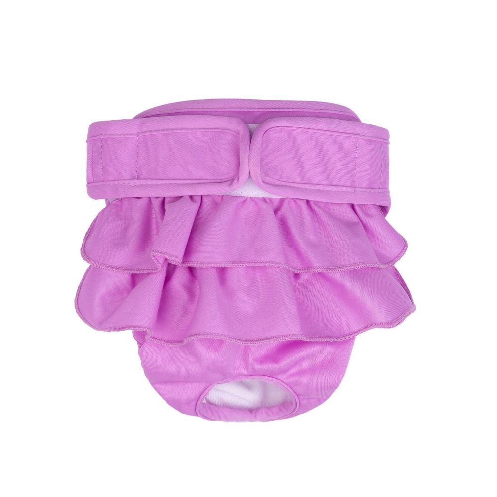 BePetMia Washable Dog Diapers, Reusable Dog Diapers, Eco-Friendly Dog Hygiene Underwear (M: 40-50cm, Purple)