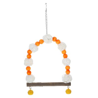 FRCOLOR Wooden Swing Toy for Parakeets