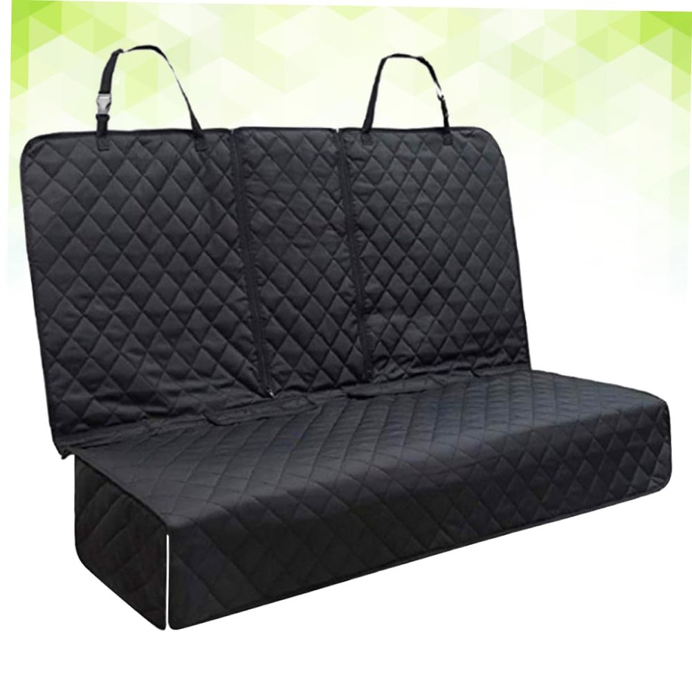 FRCOLOR Washable Car Dog Mat for Back Seat, Black