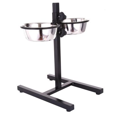 FRCOLOR Elevated Stainless Steel Feeder for Dogs and Cats