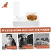 FRCOLOR Automatic Cat Water Dispenser, 500 ml, Plastic, with Tilted Bowl and Slow-Feeder Bowl, Easy to Clean, Assorted Style view 3