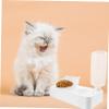 FRCOLOR Automatic Cat Water Dispenser, 500 ml, Plastic, with Tilted Bowl and Slow-Feeder Bowl, Easy to Clean, Assorted Style view 4