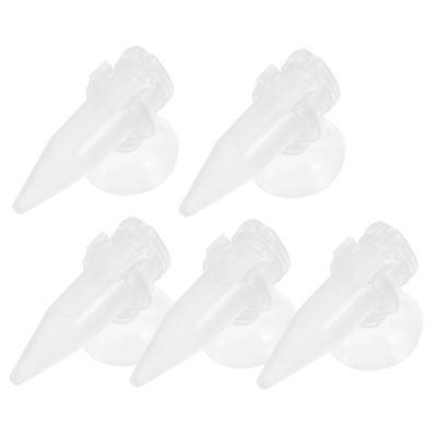 FRCOLOR 5-Piece Aquarium Shrimp Feeding Tubes with Suction Cups