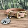 Artistic Handmade Hammered Dog Tag with Deep Personalized Engraving (HISLORDSHIP) view 4