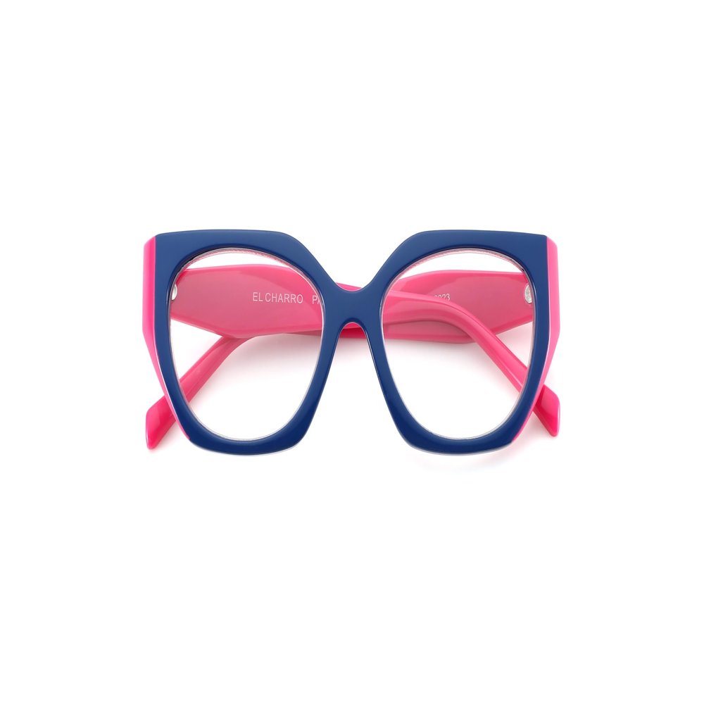 CHARRO Unisex EL Reading Glasses, Blue-Fuchsia, 1.5