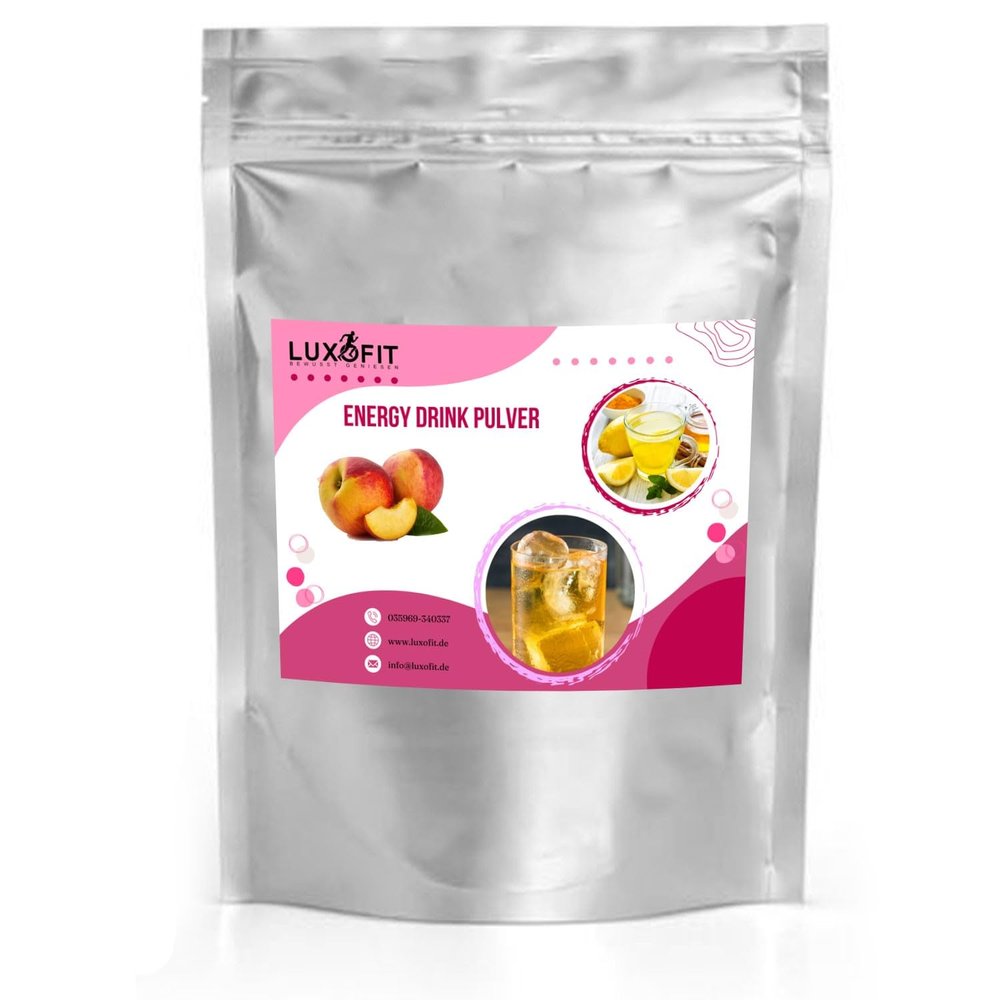 Luxofit Peach Energy Drink Powder, Allergen-Free, Natural Colorants, Intense Flavor (333 g)