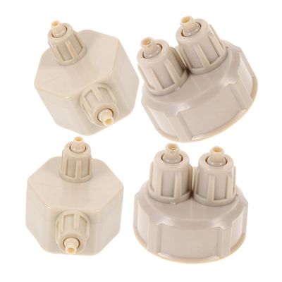Beaupretty 4-Piece Aquarium Bottle Caps for DIY CO2 Reactors, Replacement Diffusers with Air Stones
