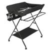 Foldable Portable Baby Changing Table, Height-Adjustable, Black view 1