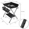 Foldable Portable Baby Changing Table, Height-Adjustable, Black view 2