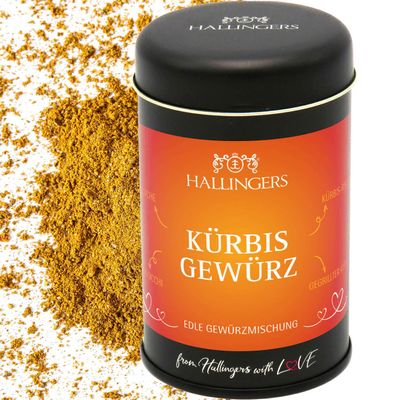 Hallingers Pumpkin Spice Gift Tin – Gourmet Seasoning Blend for Quiche, Pumpkin Gnocchi & Risotto