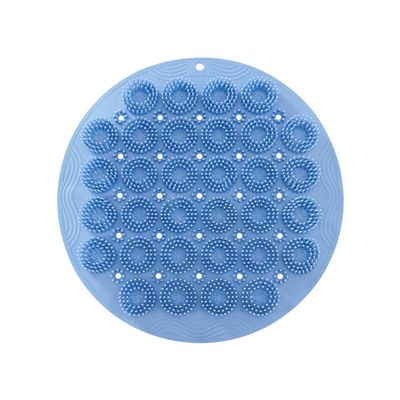 dijiusidy Round PVC Foot Scrubber Mat with Massage Pads and Non-Slip Suction Cups