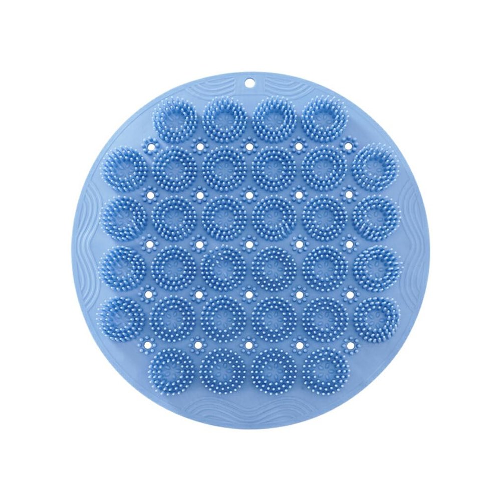 dijiusidy Round PVC Foot Scrubber Mat with Massage Pads and Non-Slip Suction Cups