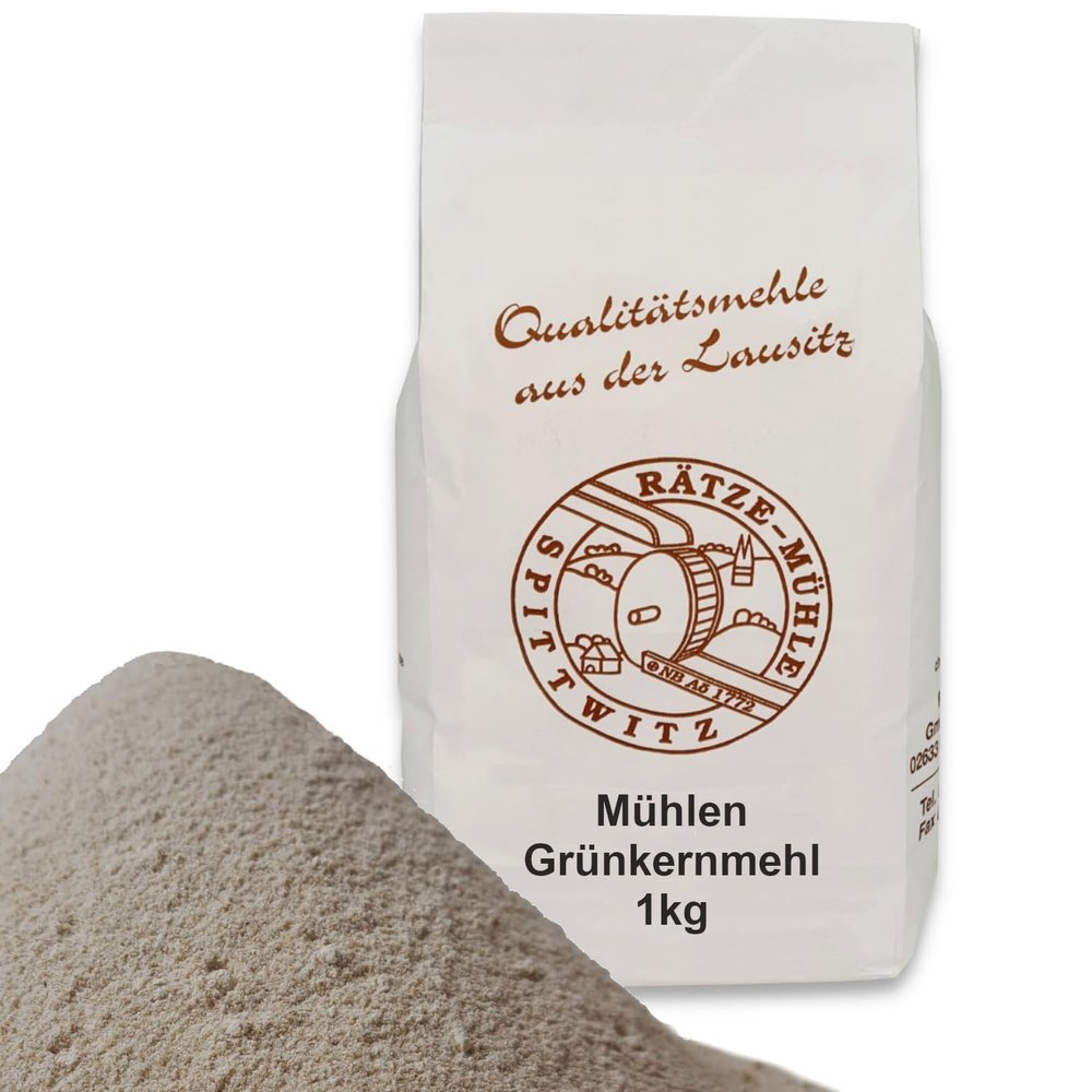 Green Spelt Flour 1 kg, Freshly Milled at Rätze Mill