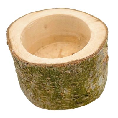 Wooden Food Bowl for Hamsters and Chinchillas, Smooth and Sturdy
