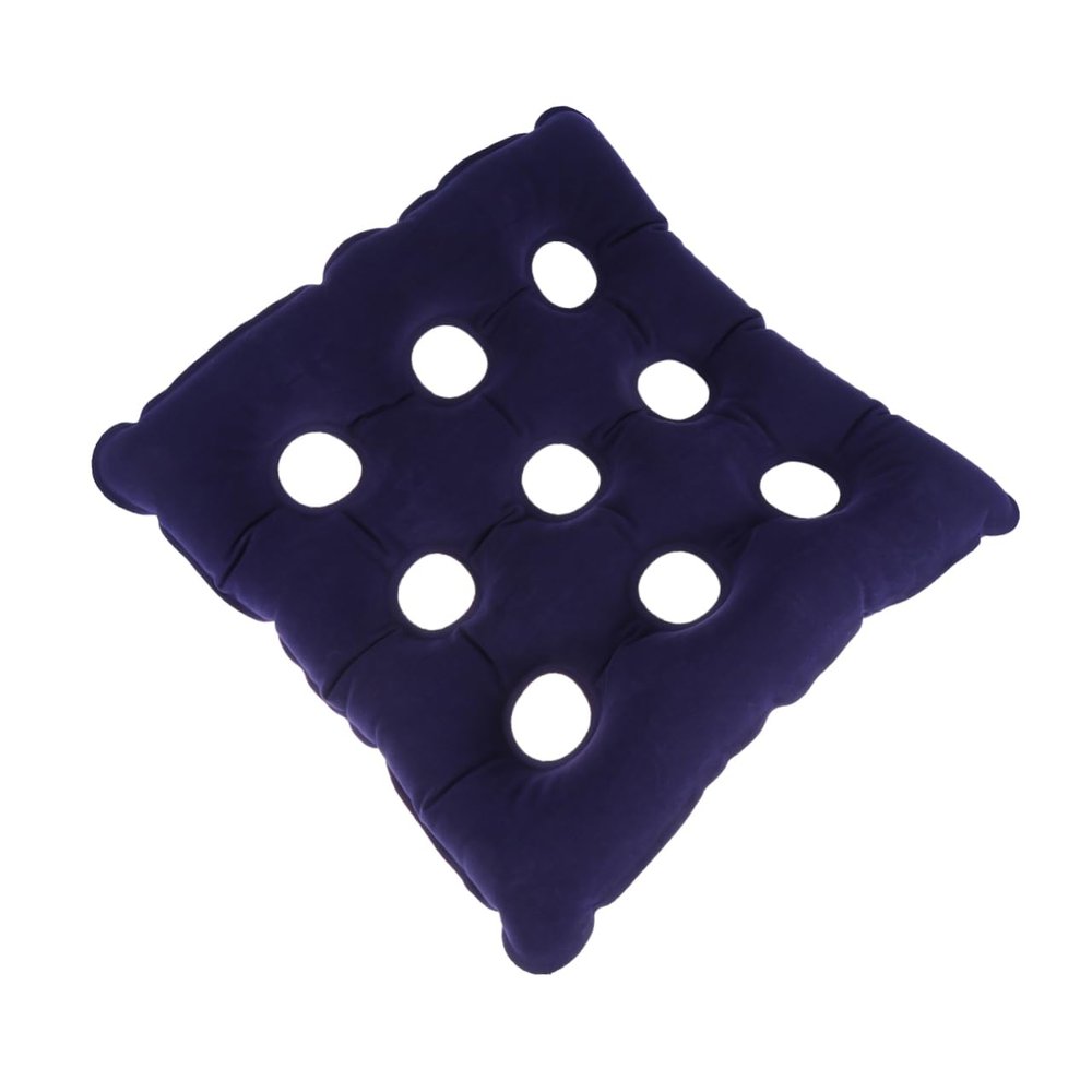 CAXUSD Inflatable Wheelchair Seat Cushion, Flocked, Blue