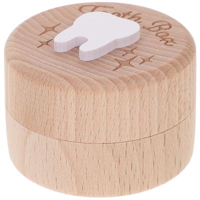 Alipis Wooden Baby Tooth and Curl Keepsake Box