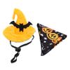 Angoily 1 Set Cat Halloween Costume with Hat and Pumpkin Bandana for Dogs view 1