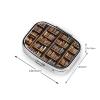 Metal Pill Case with Mirror, Portable Travel Pill Organizer view 3