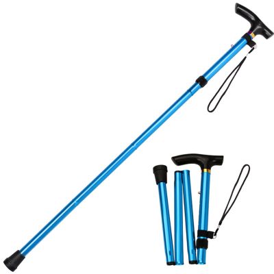 Foldable Walking Cane, Easily Adjustable, Portable, for Men, Women, and Older Adults (Blue, 27 cm/11 in)