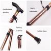 Foldable Walking Cane, Easily Adjustable, Portable, for Men, Women, and Older Adults (Blue, 27 cm/11 in) view 4