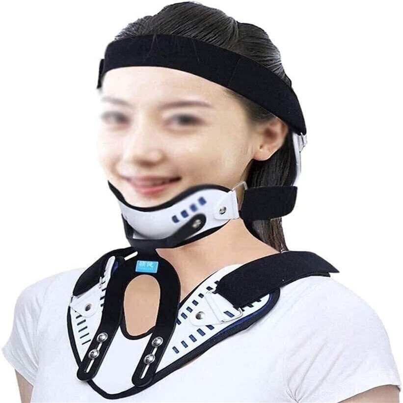 JLASDR Portable Breathable Cervical Traction Neck Brace