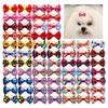 Wisafory 20-Piece Dog Hair Bows with Elastic Bands, 5# view 1