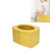 Children's Potty, Easy to Clean, Comfortable, Stable, Foldable, for Camping (YELLOW) view 2