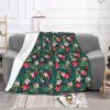 WURTON Summer Flannel Throw Blanket, Hawaiian Print, Anti-Pilling, Lightweight Bed, Couch and Sofa Decor, 101.6 x 50 cm view 2